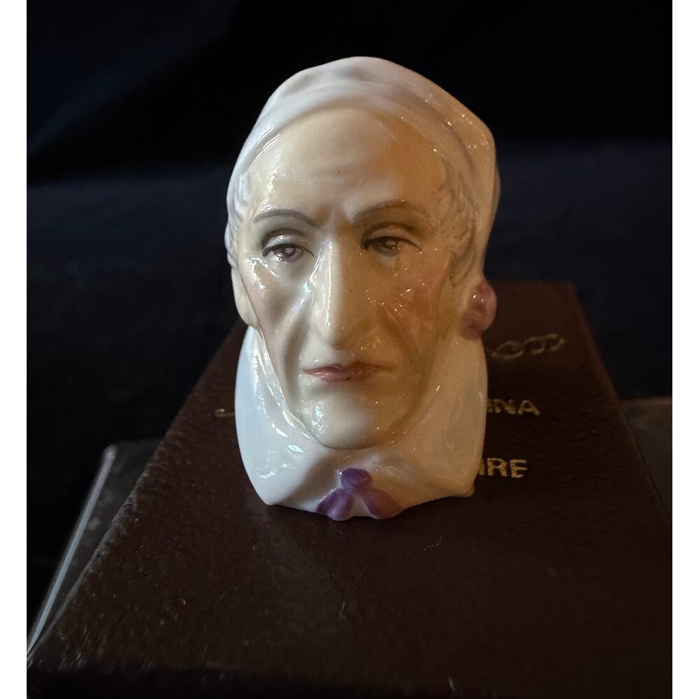 Vintage Ebenezer Scrooge Porcelain Thimble Dickens Staffordshire, England